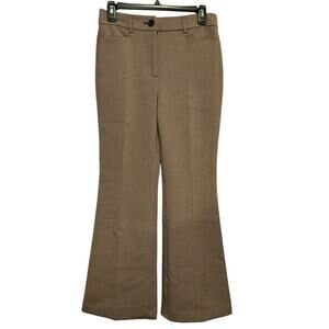 LOFT The Sutton Flare Pants NWT Petite 2 Brown Check Career Trouser
